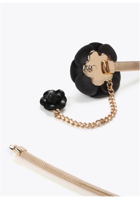 Cintura elasticizzata metallo fiori effetto LOLA CASADEMUNT | LS2506008NERO